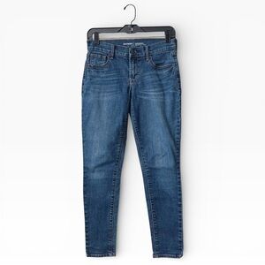 Old Navy Jeans Women's Size 2 Short Mid Rise Skinny Blue Med Wash Stretch